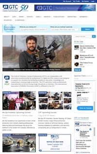 Home page screen grab