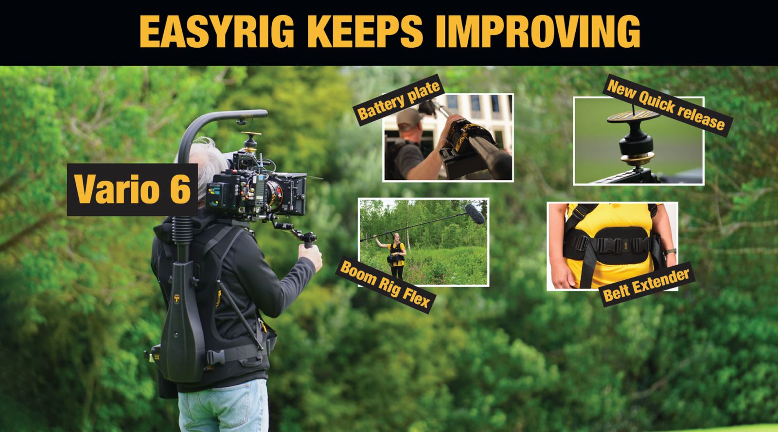 Easyrig Vario 6 and new accessories