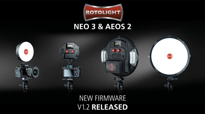 Rotolight announces V1.2 firmware update for AEOS2 & NEO 3 LED lights