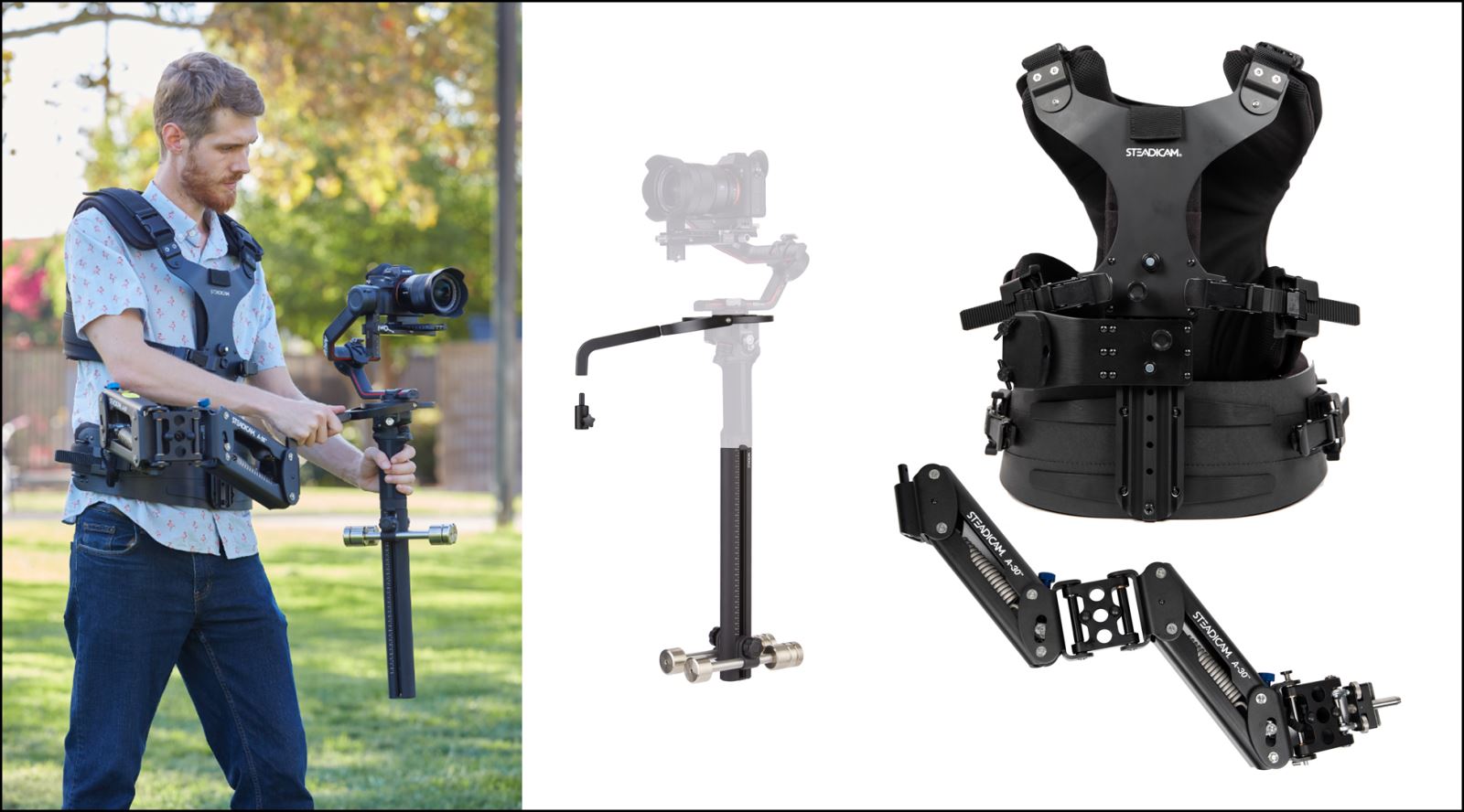 Steadimat-RS converts to body-worn Steadicam