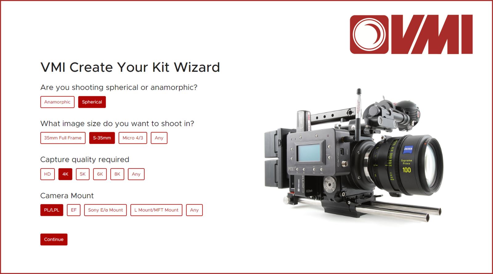 VMI Create Your Kit Wizard